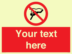 Custom prohibition No sub aqua diving